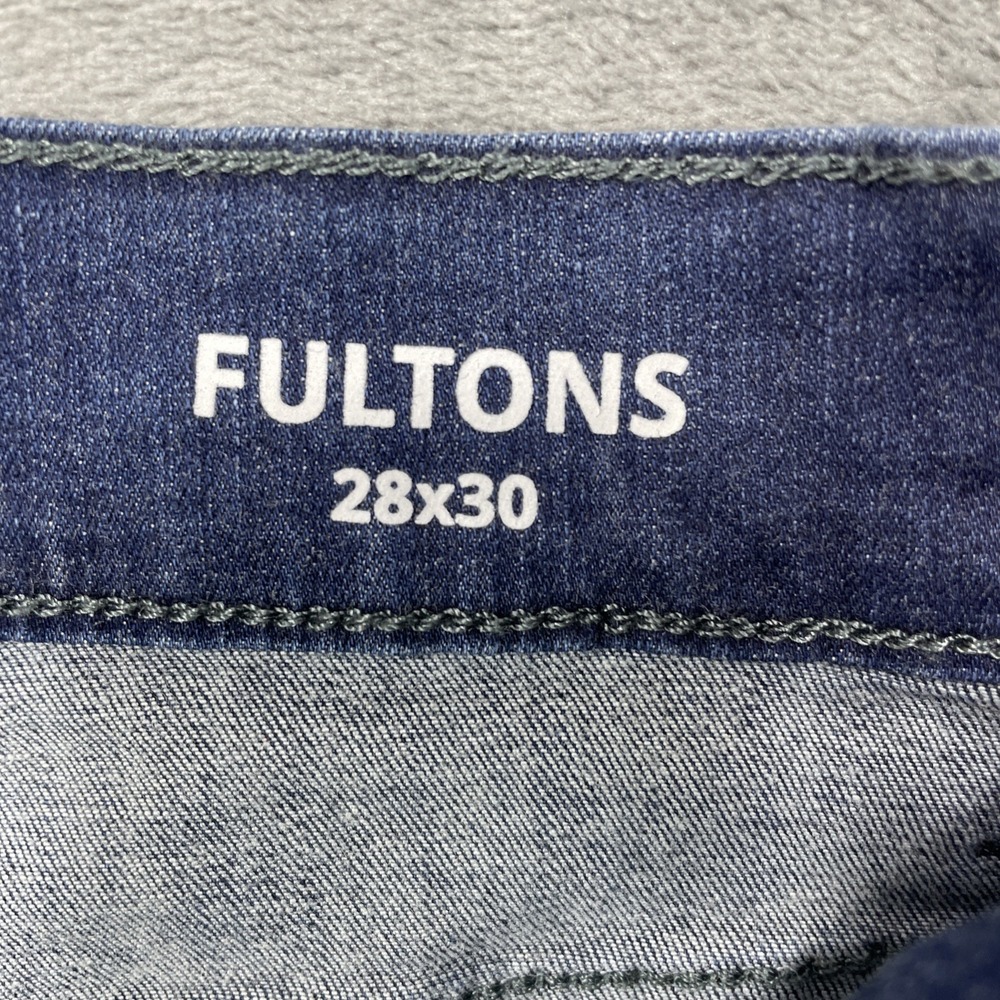 Mugsy Fultons Jeans Slim Fit Stretch Denim 28x30 Mens Blue Pants Cotton - Picture 4 of 8